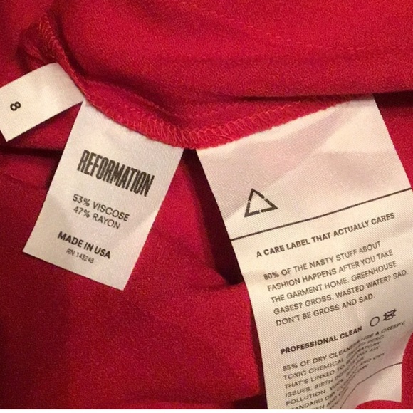 Reformation Bardot mini halter dress. Size 8. Never worn. - Picture 10 of 10